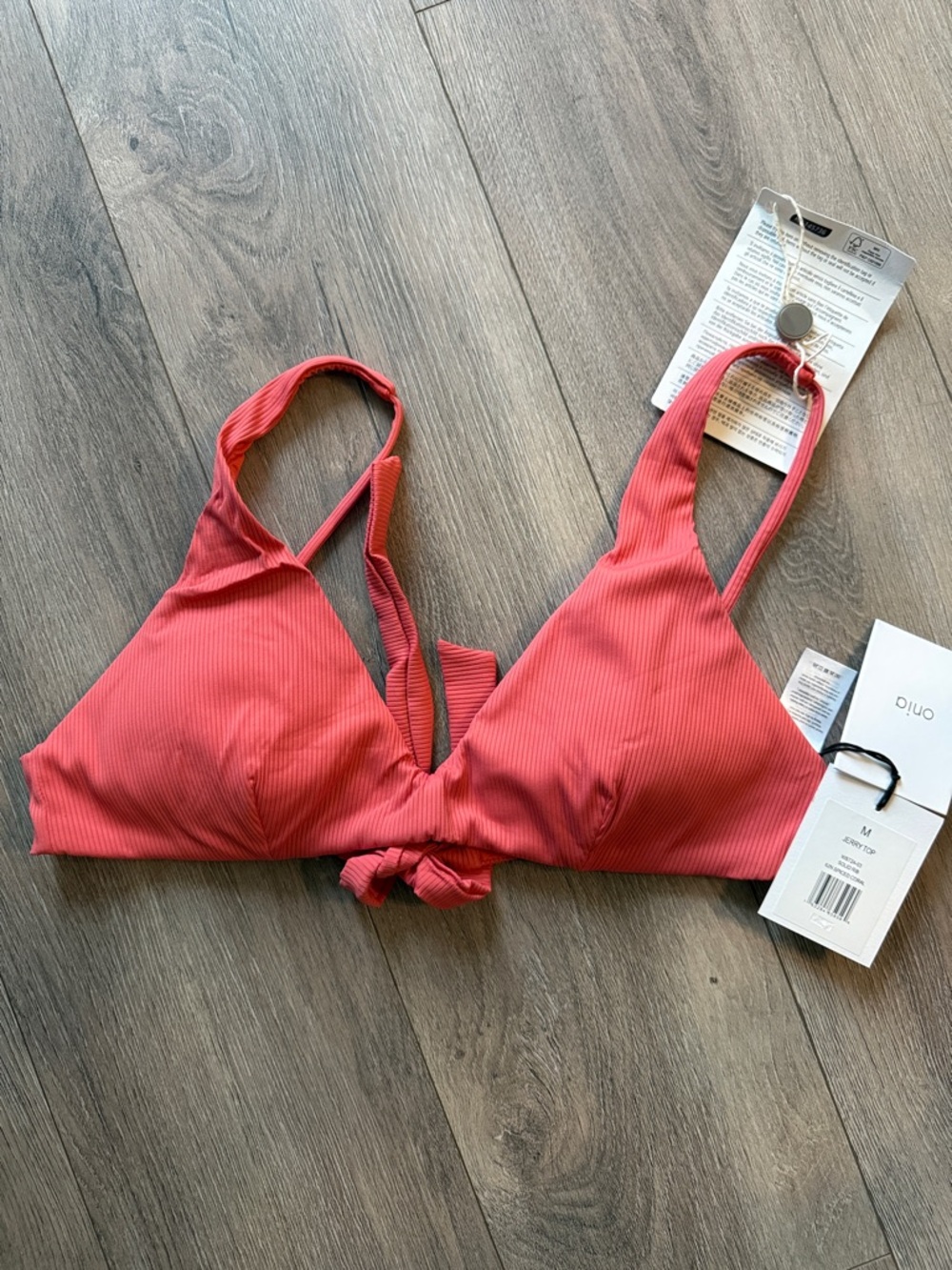 Onia Coral Ribbed Jerry Bikini Top